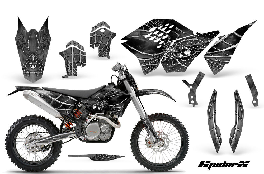 KTM C5 Graphics Kit SpiderX Silver NP Rims